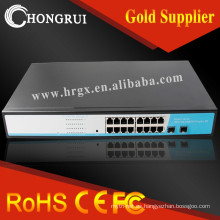 Conmutador Gigabit Ethernet Gigabit profesional de 16 capas 2 con ranura para 2 sfp